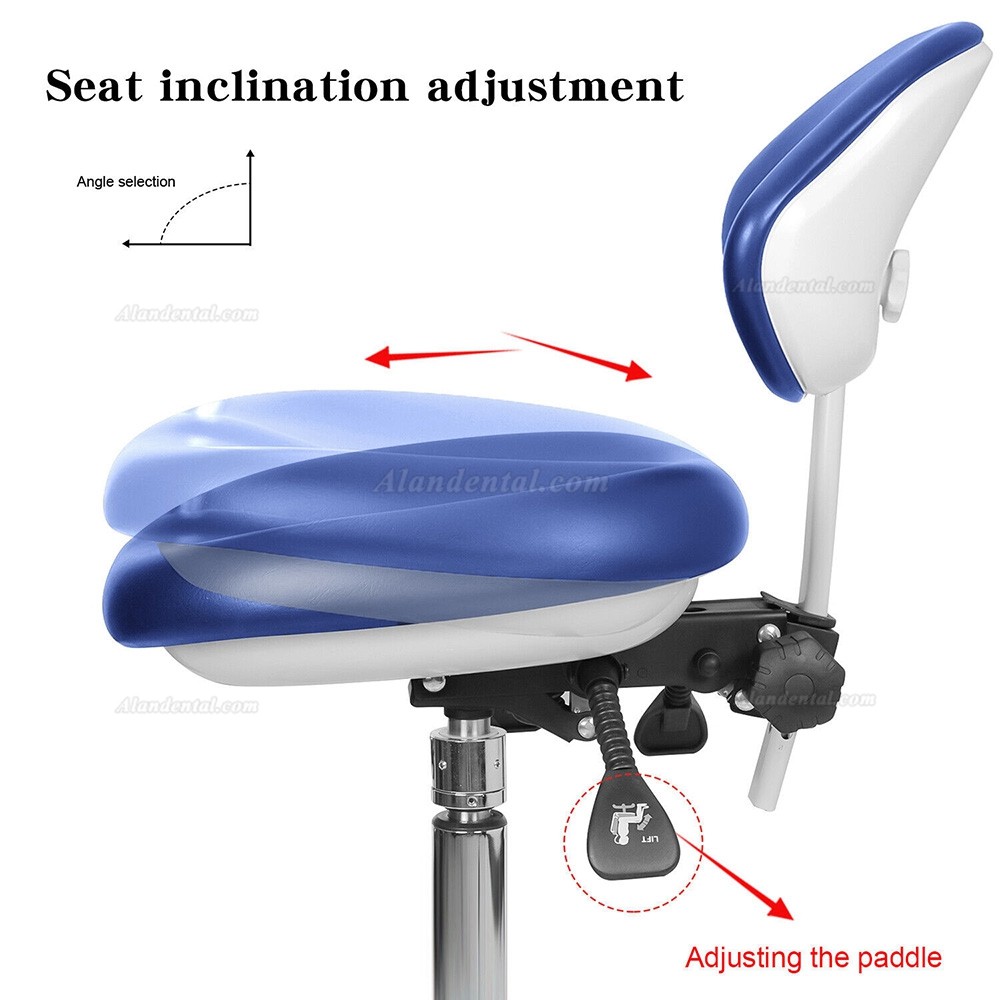 QIYUAN QY-600M-B2 Mobile Dental Assistant Stool Dental Operator Chair 360° Rotation Armrest